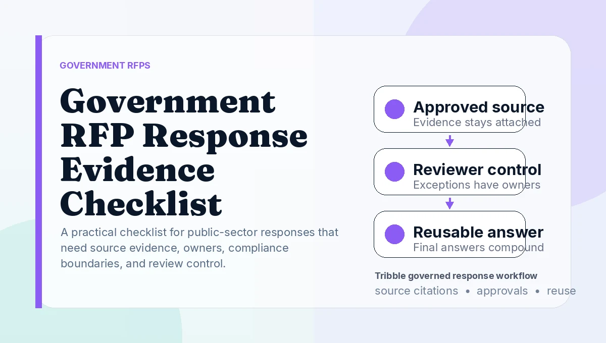 Government RFP Response Evidence Checklist